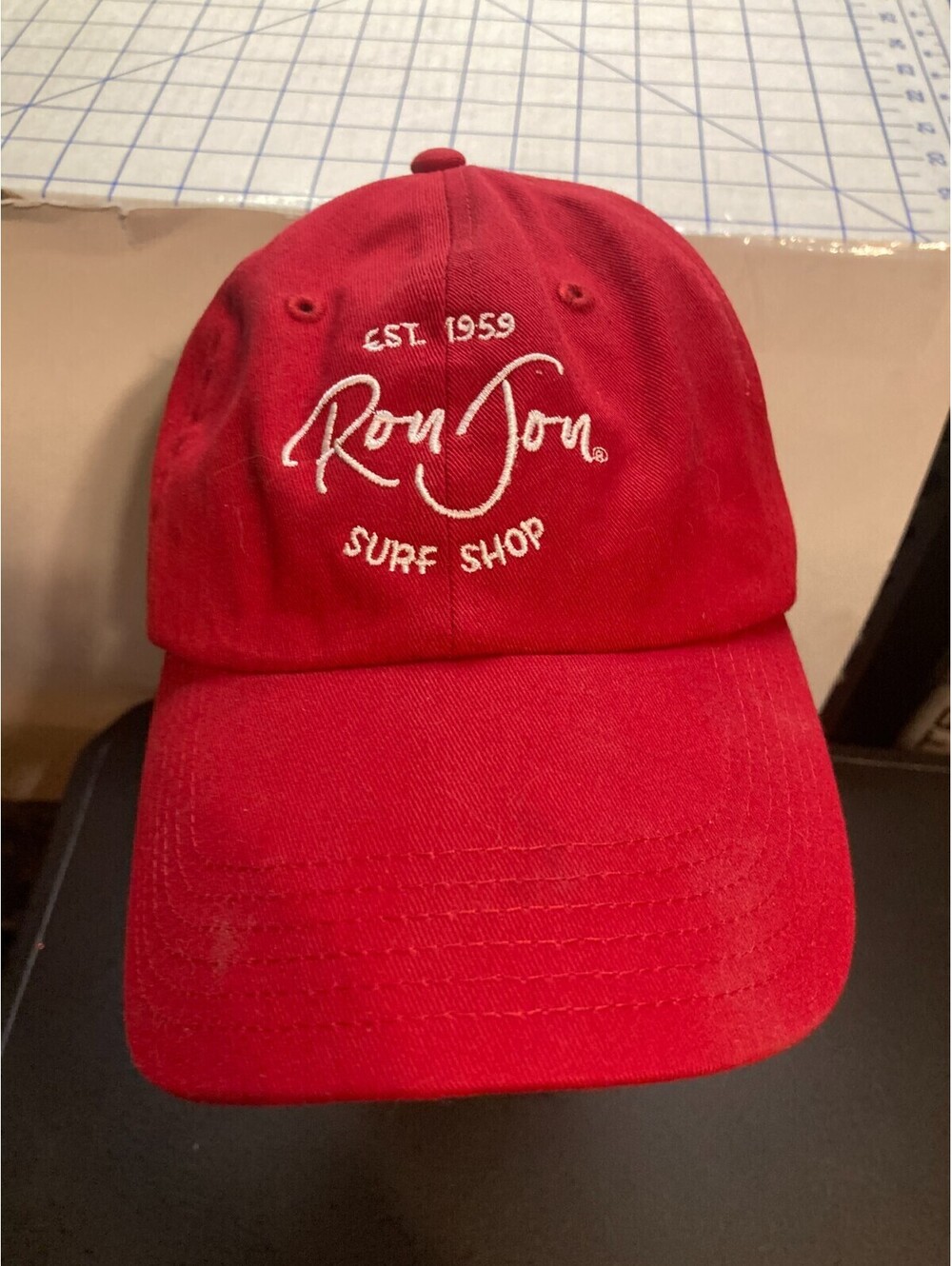 Ron Jon Surf Shop Strapback Hat Red Since 1959 Surfing Beach Adjustable Cap